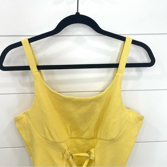 The Ragged Priest Corset Crop Top Yellow Large - Picture 3 of 9